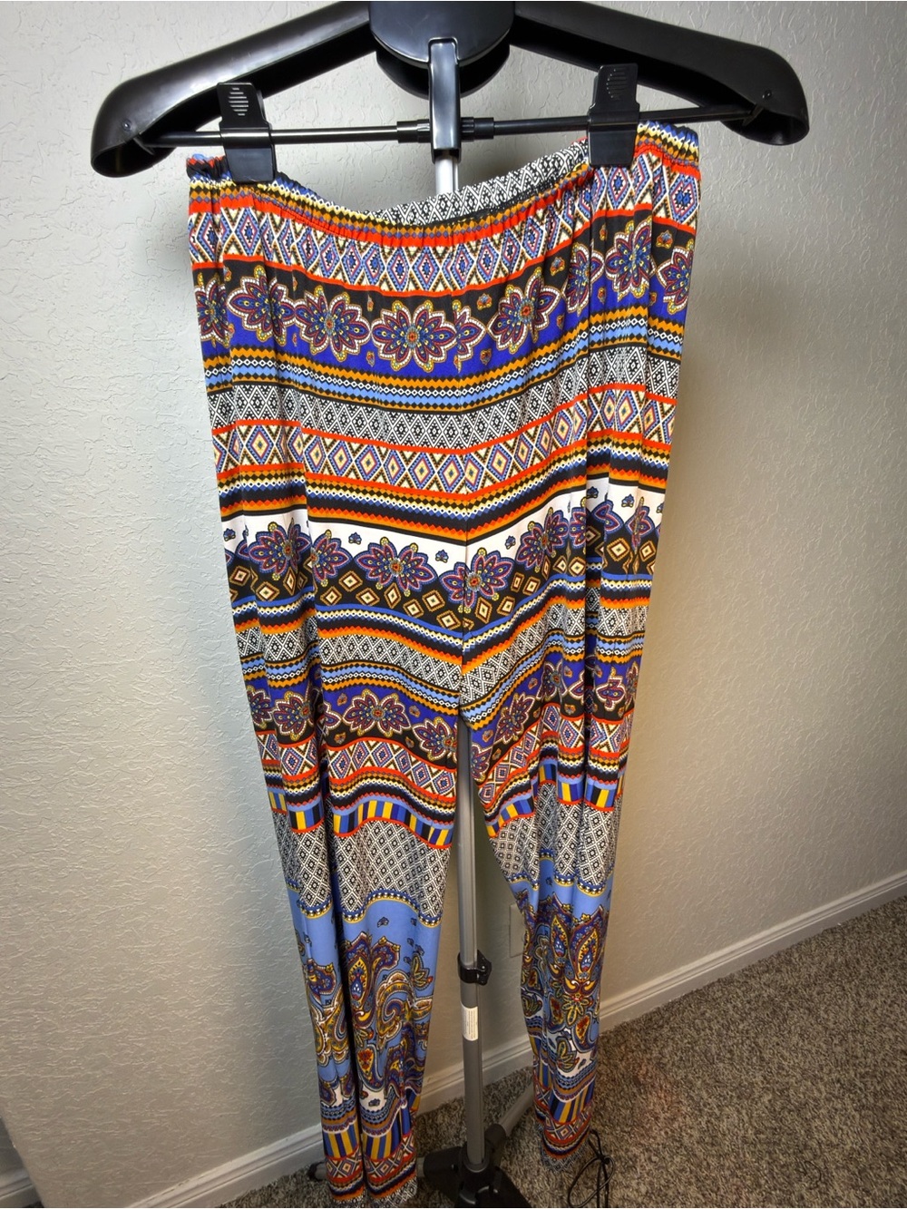 Melissa Paige Boho Print Pull-On Wide Leg Pants Women’s Medium